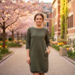 Dámské mikinové šaty - Khaki