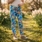 Dívčí slim legíny - Tyrkys