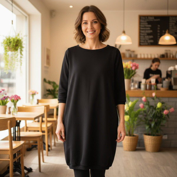 Dámské mikinové šaty - Noir