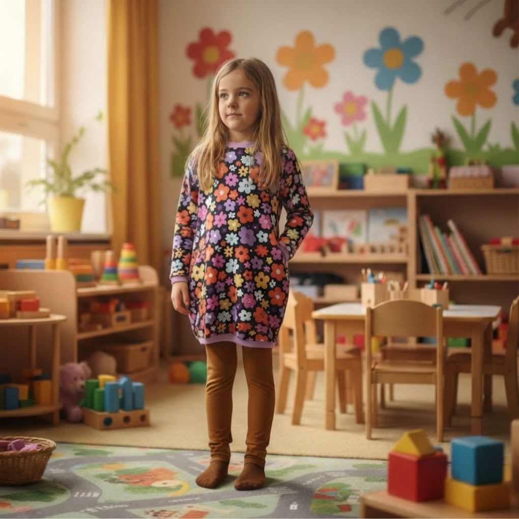 mikinové šaty Bloom pop Dívčí mikinové šaty - Bloom POP - Obrázek 1