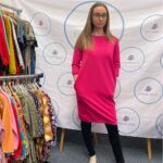 Dámské mikinové šaty - Fuchsia