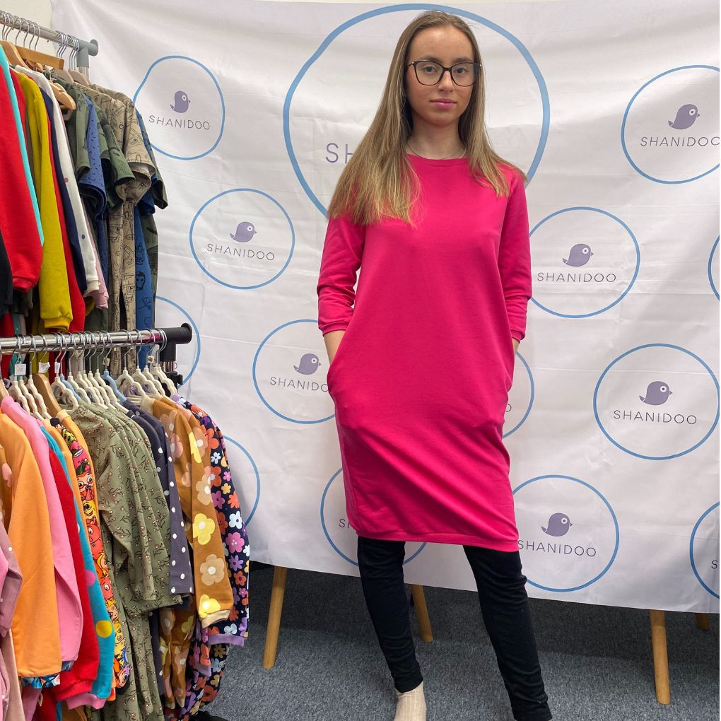 Mikinové šaty Fuchsia Dámské mikinové šaty - Fuchsia - Obrázek 1